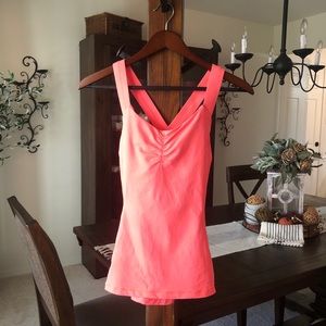 Lululemon Size 6 Coral Cross and Open Back Workout